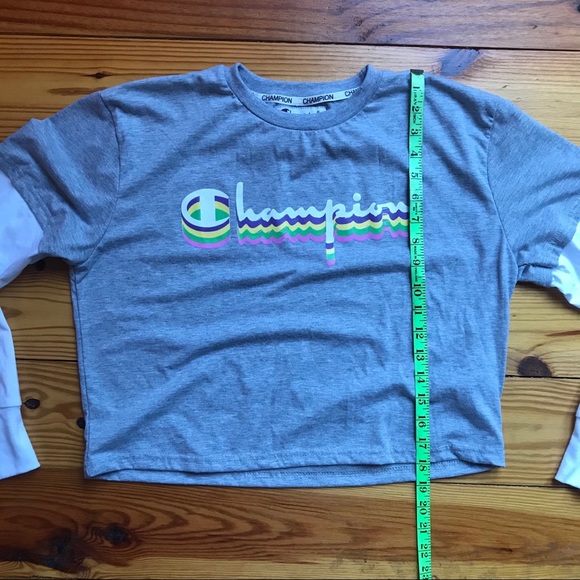 Champion Gray Long Sleeve T-Shirt, EUC, XL - Picture 5 of 14